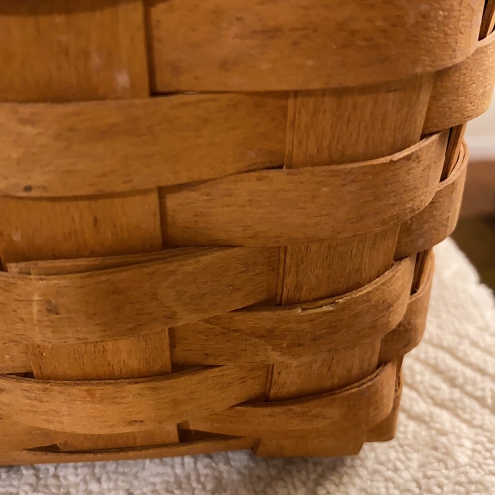 1994 Vintage Longaberger Handwoven Brown Collectible Basket Size 8.5” X 7” - Picture 11 of 11
